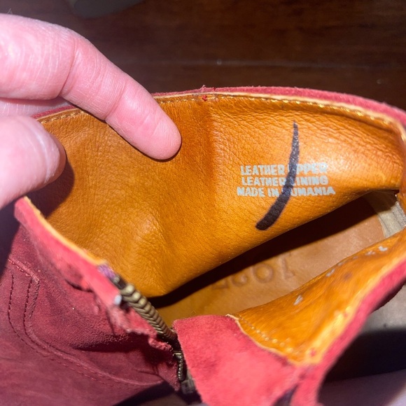 guc madewell 1937 Red Suede Ankle Boots size 7 - Picture 5 of 11